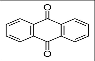Chemical structure of Anthraquinone