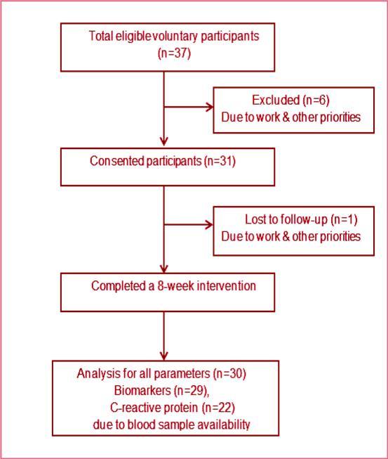 Flow diagram of recruitment and analysis.