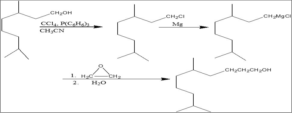 Synthesis of 5,9-dimethyl-1-decanol