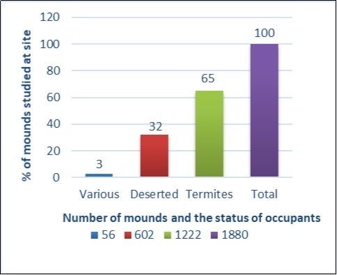 Number of mounds at site and their contents