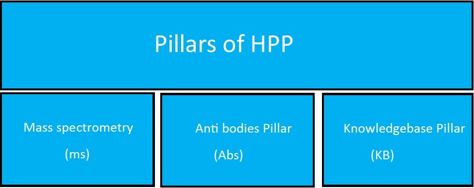 Pillars of HPP defining different aspects of biology(Legrain, Aebersold et al. 2011)