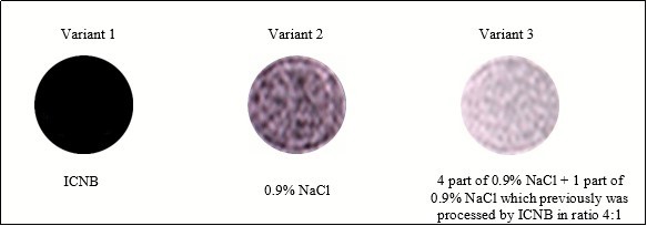 Images of fluids that were studied in the research at the MRI.
