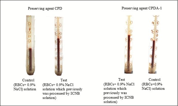 Sedimentation stability of erythrocytes at the stage VI of the study