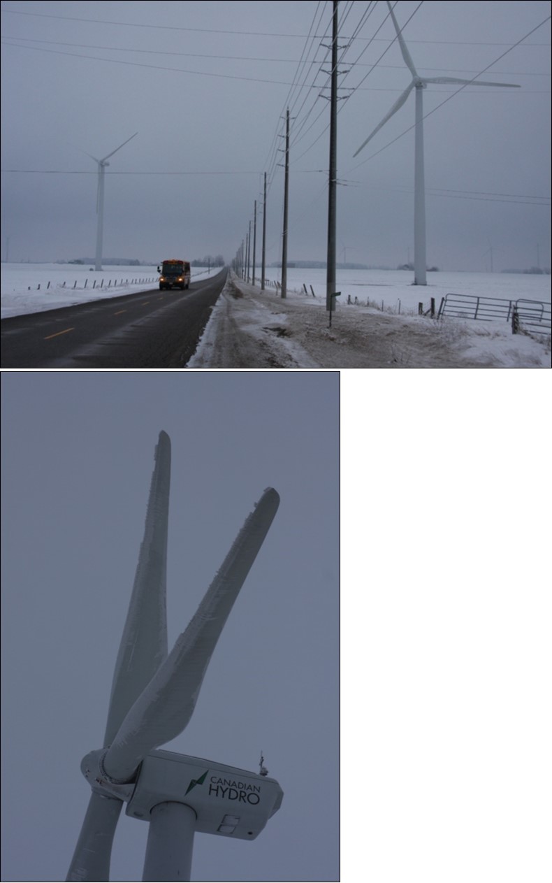 Icing of GE 1.5 sle turbine – Used with permission of Michael Pobjoy