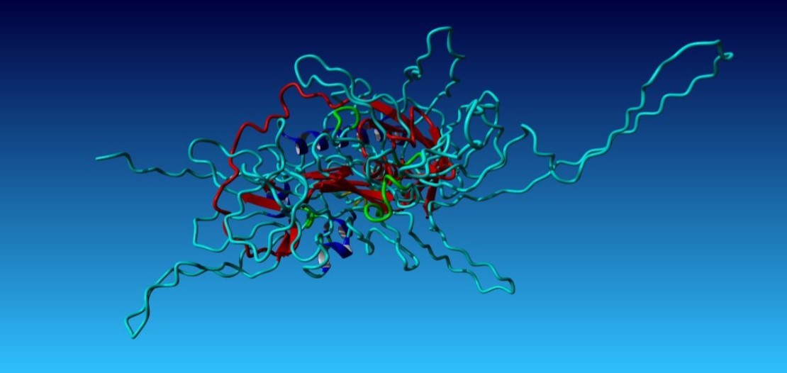 (Best docked structure of Mutated UBL (Red) and rpn1 according to firedock results)