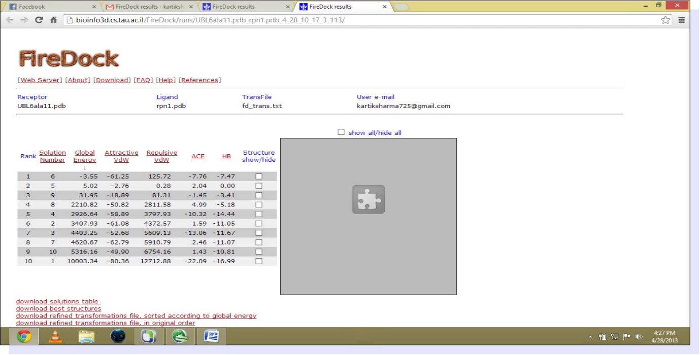 (Fire dock solution for Mutated UBL and rpn1)